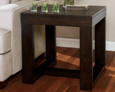 Bay Furniture Gallery - Ashley Furniture - Watson End Table - Square End Table / Dark Brown - T481-2